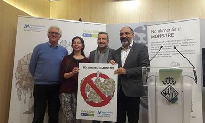 MANACOR SE SUMA A LA CAMPANYA ‘NO ALIMENTIS EL MONSTRE’ PER CONSCIENCIAR LA POBLACIÓ DE NO TIRAR TOVALLOLETES HUMIDES AL VÀTER